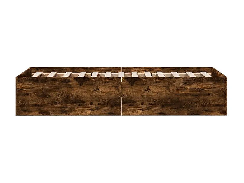 Cadre de lit chêne fumé 90x190 bois d'ingénierie