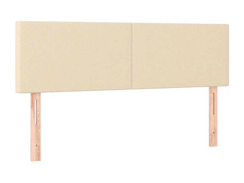 Sommier à lattes de lit avec matelas Crème 140x200 Tissu