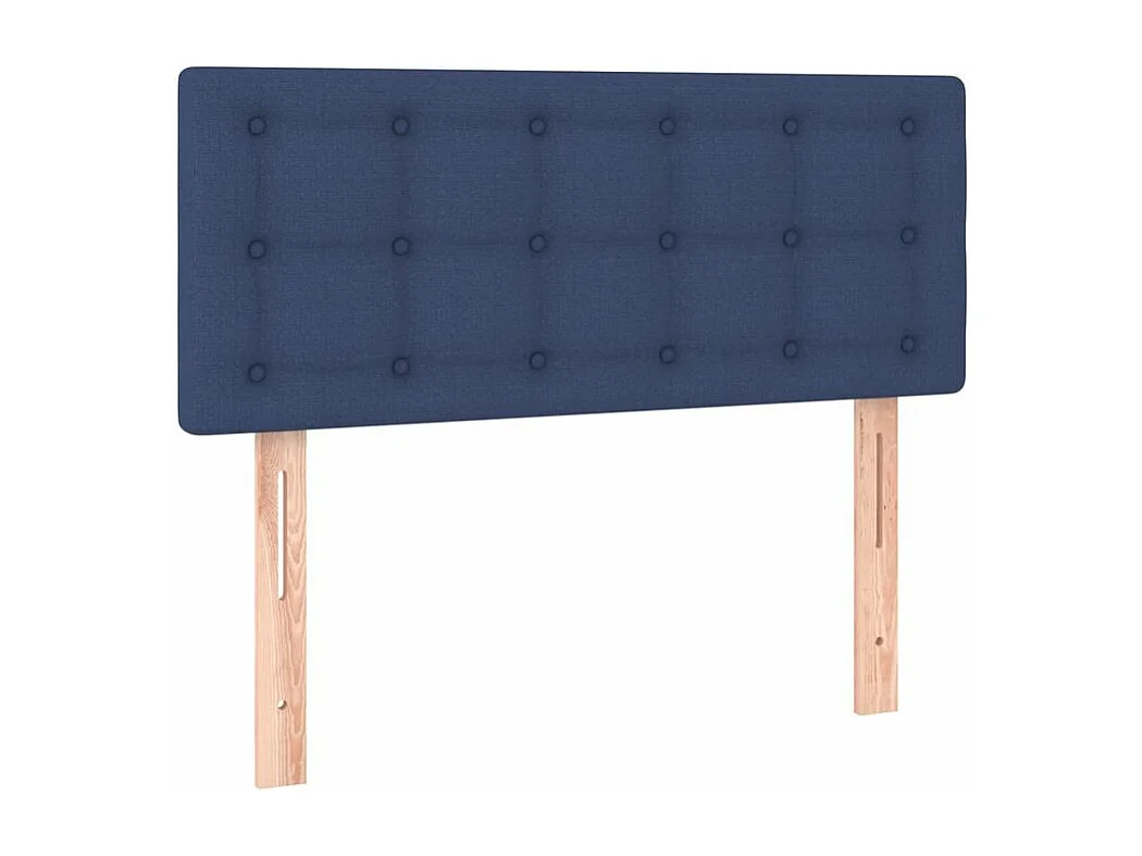 Sommier à lattes de lit avec matelas et LED Bleu 80x200 Tissu