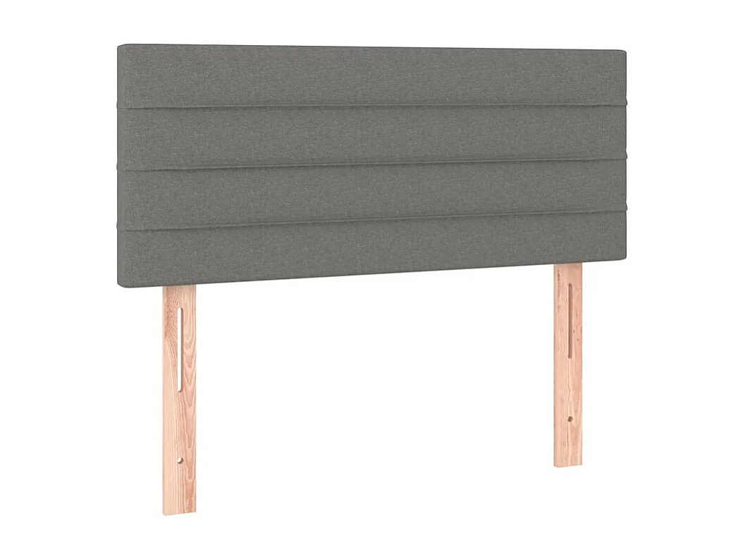 Sommier à lattes de lit avec matelas Gris foncé 120x200 Tissu