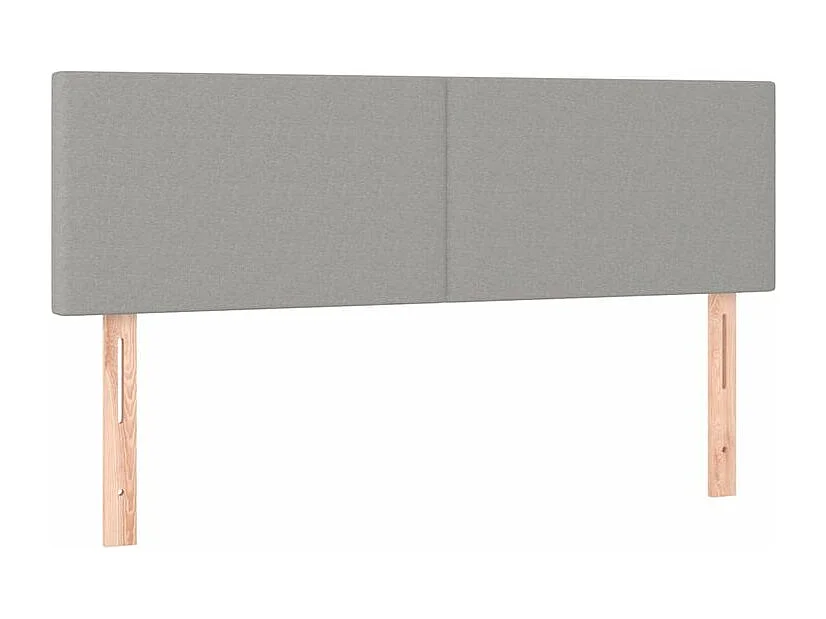 Sommier à lattes de lit et matelas et LED Gris clair 140x190