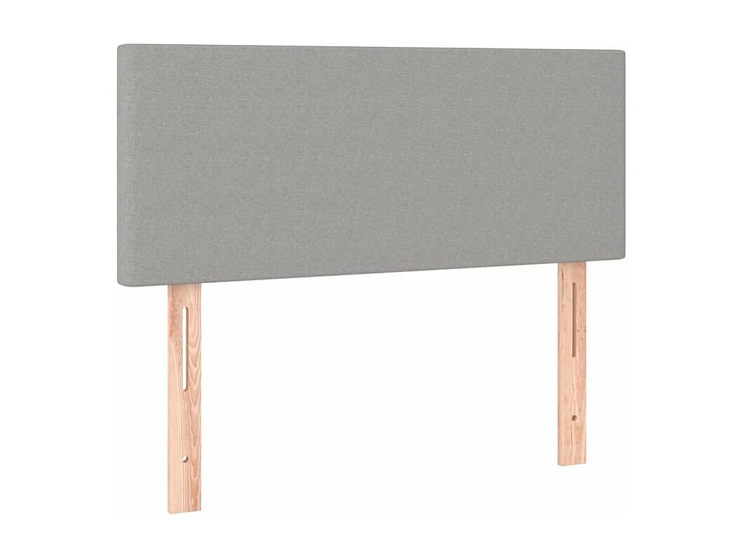 Sommier à lattes de lit matelas LED Gris clair 100x200 Tissu