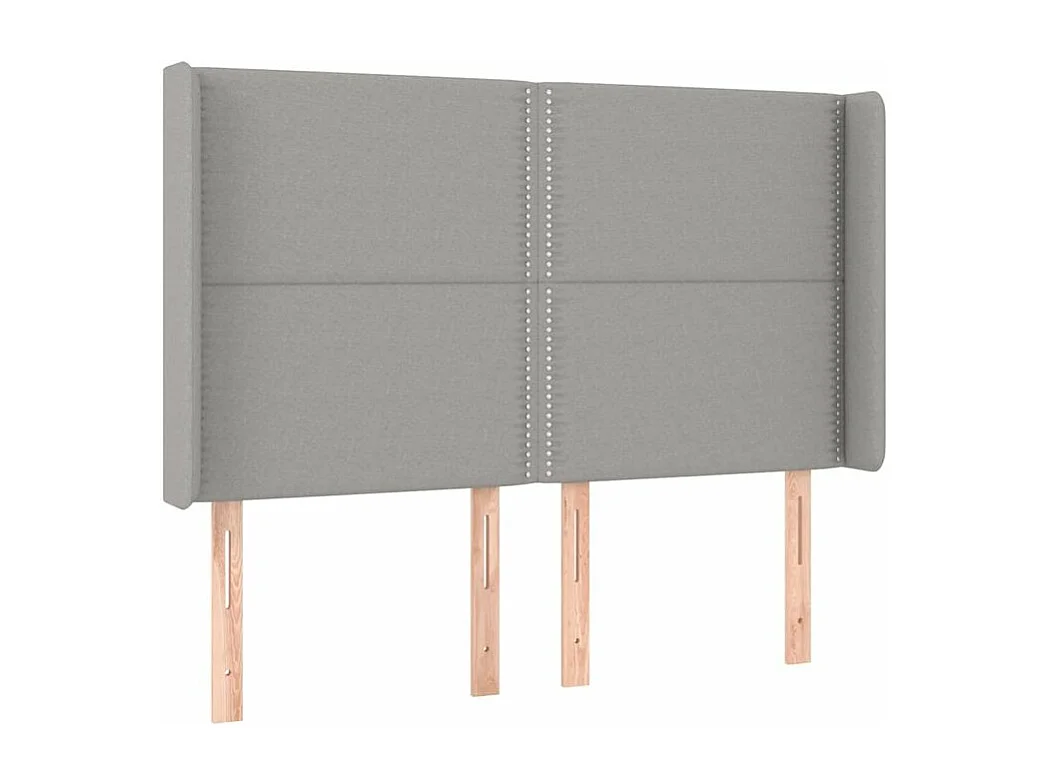 Sommier à lattes de lit matelas LED Gris clair 140x200 Tissu