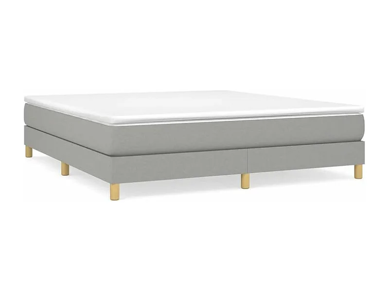 Sommier à lattes de lit avec matelas Gris clair 180x200 Tissu