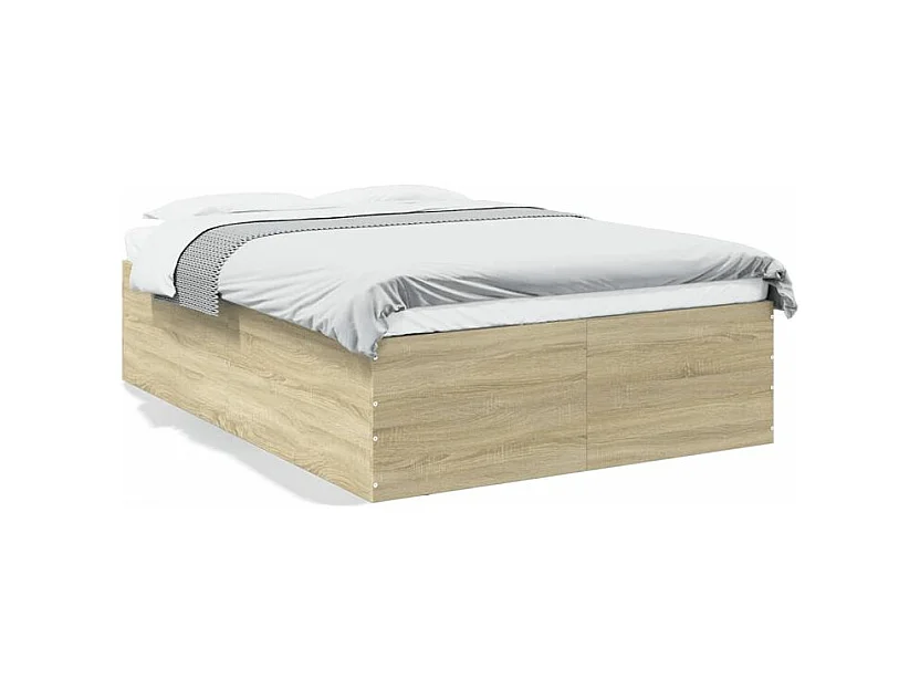 Cadre de lit chêne sonoma 140x190 bois d'ingénierie