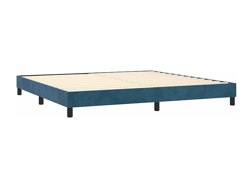 Sommier à lattes de lit avec matelas LED Bleu foncé 200x200