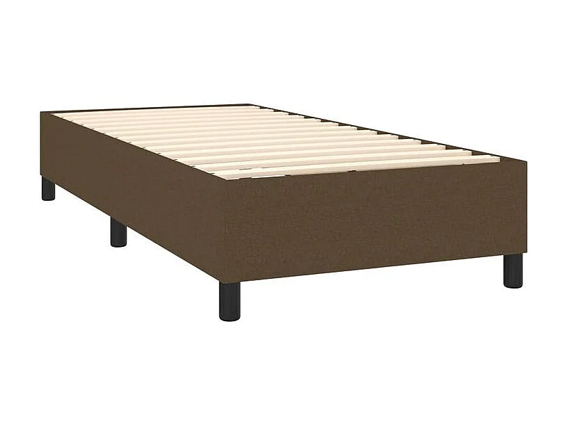 Sommier à lattes de lit avec matelas Marron foncé 80x200
