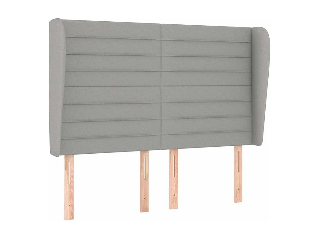 Sommier à lattes de lit avec matelas Gris clair 140x200 Tissu