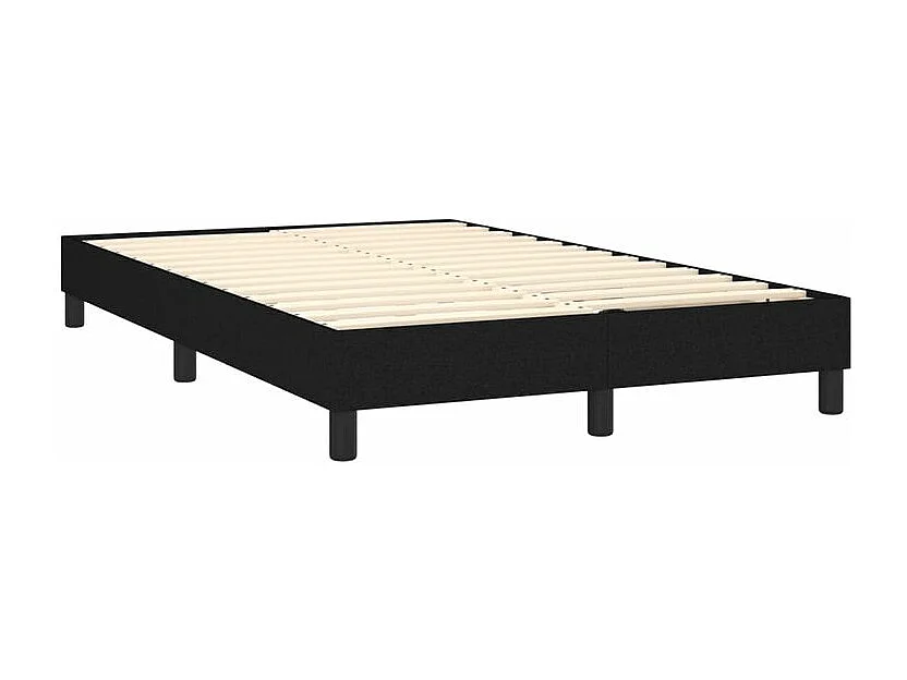 Sommier à lattes de lit avec matelas LED Noir 120x200 Tissu