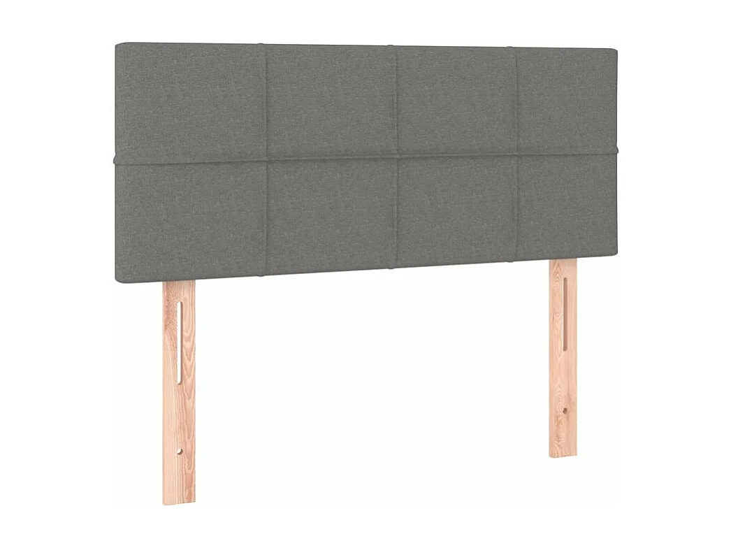 Sommier à lattes de lit et matelas Gris foncé 90x190 Tissu