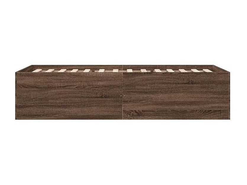 Cadre de lit chêne marron 90x190 bois d'ingénierie