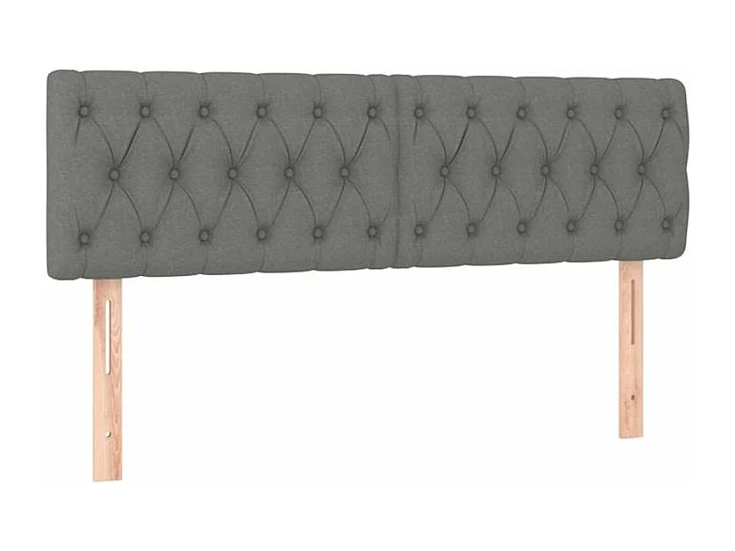 Sommier à lattes de lit avec matelas Gris foncé 140x200 Tissu