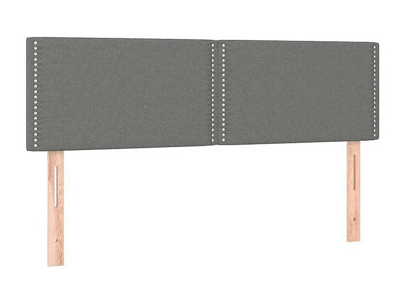 Sommier à lattes de lit avec matelas Gris foncé 140x190 Tissu