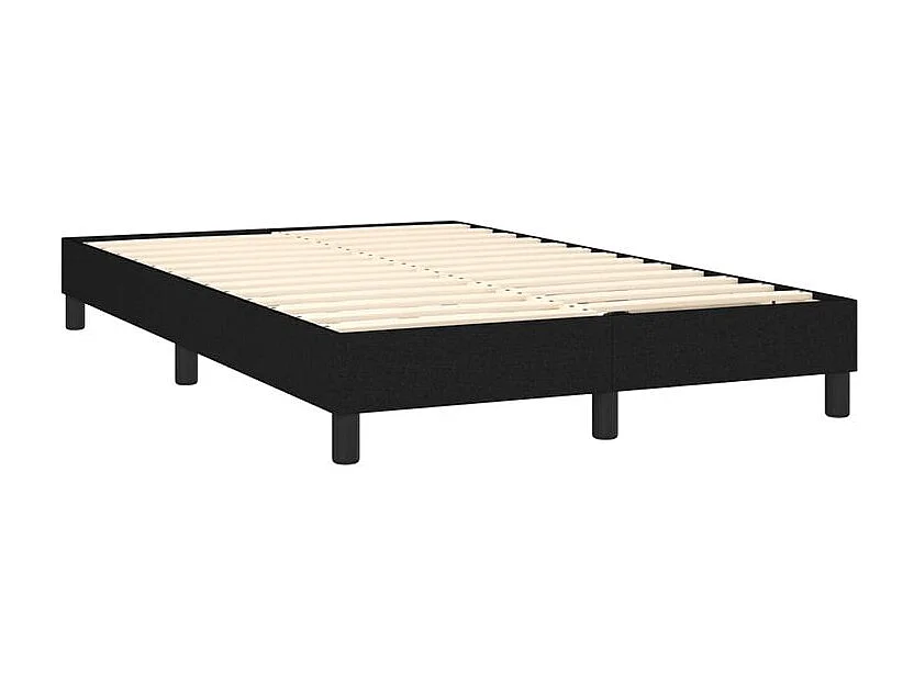 Sommier à lattes de lit avec matelas LED Noir 120x200 Tissu