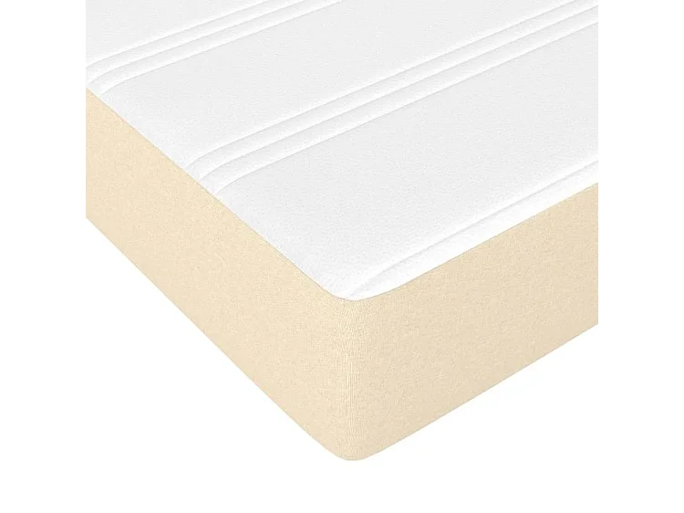 Sommier à lattes de lit avec matelas Crème 140x200 Tissu