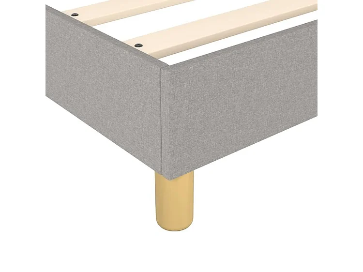 Sommier à lattes de lit avec matelas Gris clair 140x190 Tissu