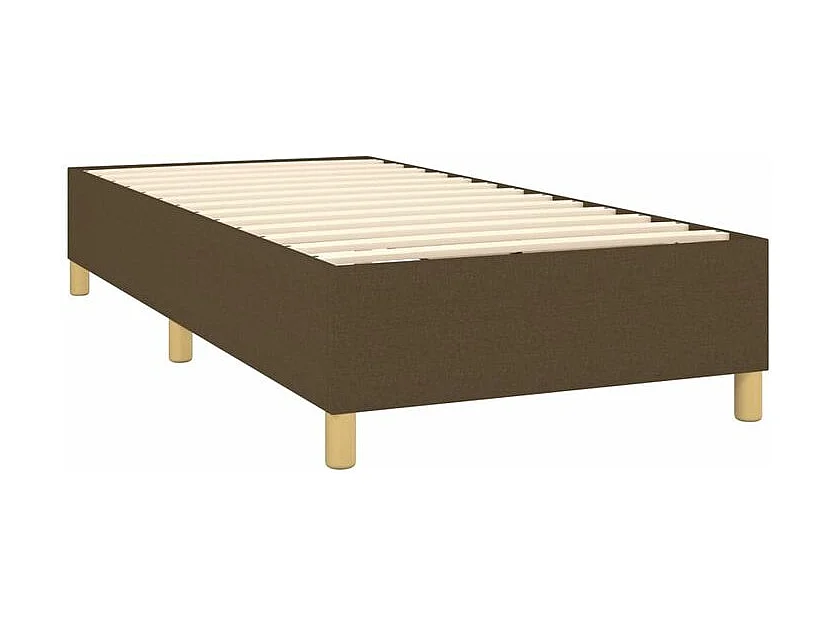 Sommier à lattes de lit matelas et LED Marron foncé 100x200