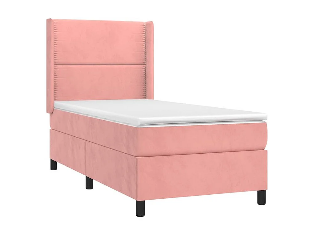 Sommier à lattes de lit avec matelas Rose 90x200 Velours