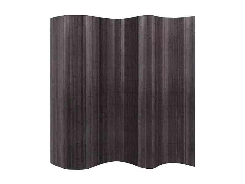 Paravent décoratif avec support non tissé bambou gris Kyca