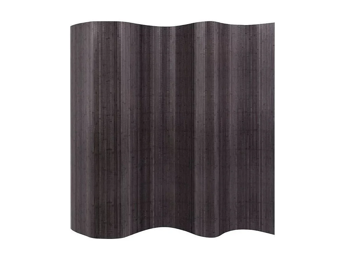 Paravent décoratif avec support non tissé bambou gris Kyca