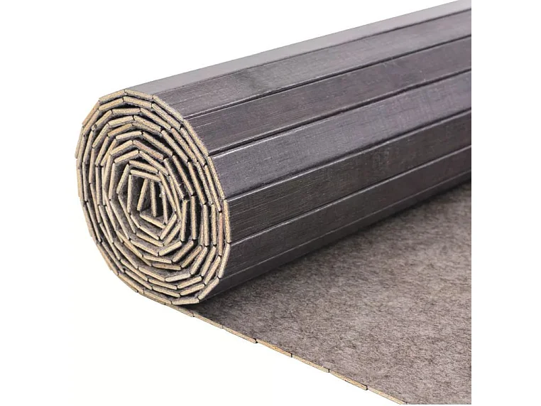 Paravent décoratif avec support non tissé bambou gris Kyca