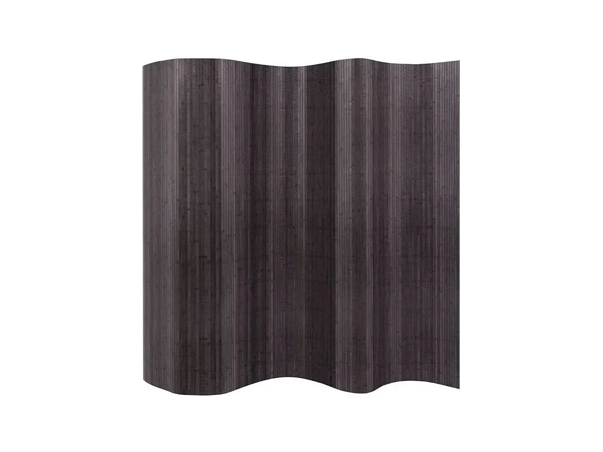 Paravent décoratif avec support non tissé bambou gris Kyca