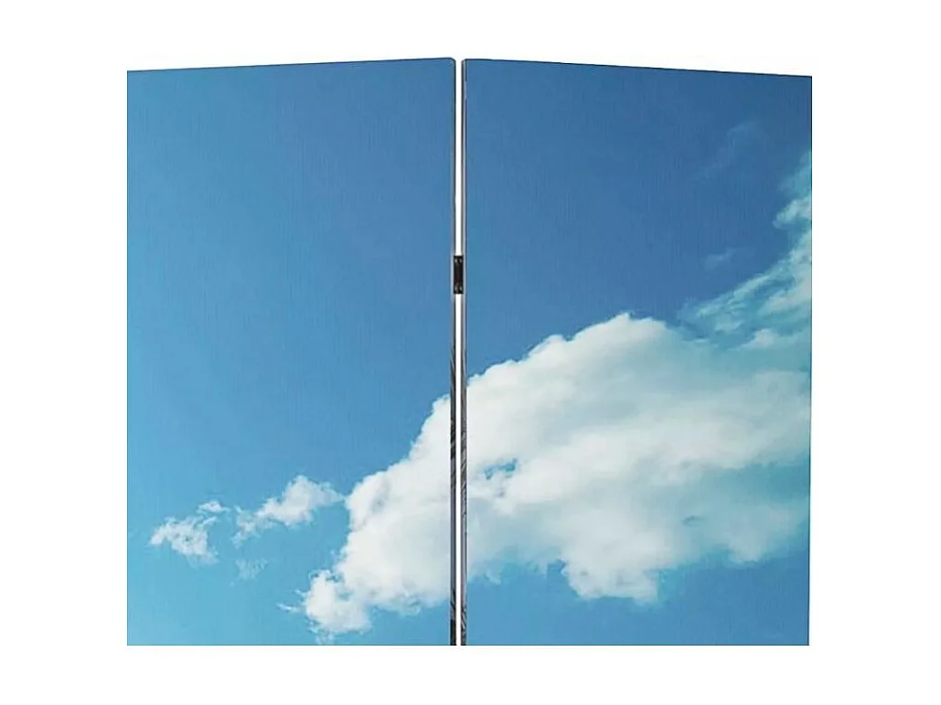 Paravent décoratif imprimé 3 volets bois Sea