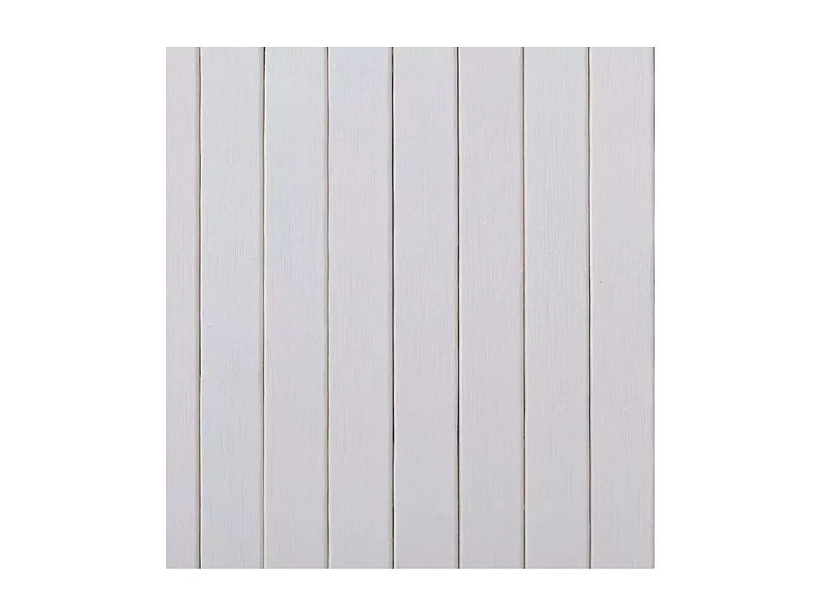 Paravent décoratif avec support non tissé bambou blanc Kyca