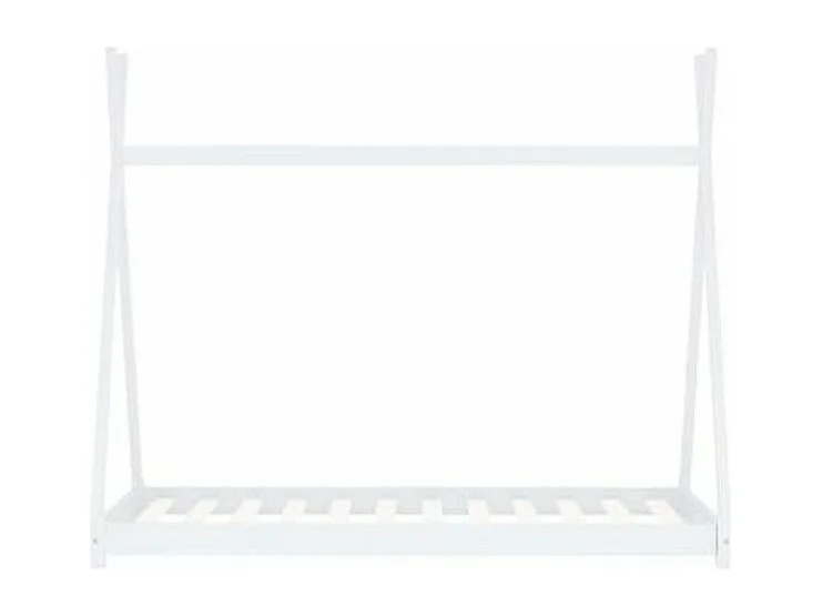 Lit enfant tente bois pin massif blanc Indiana 90x200