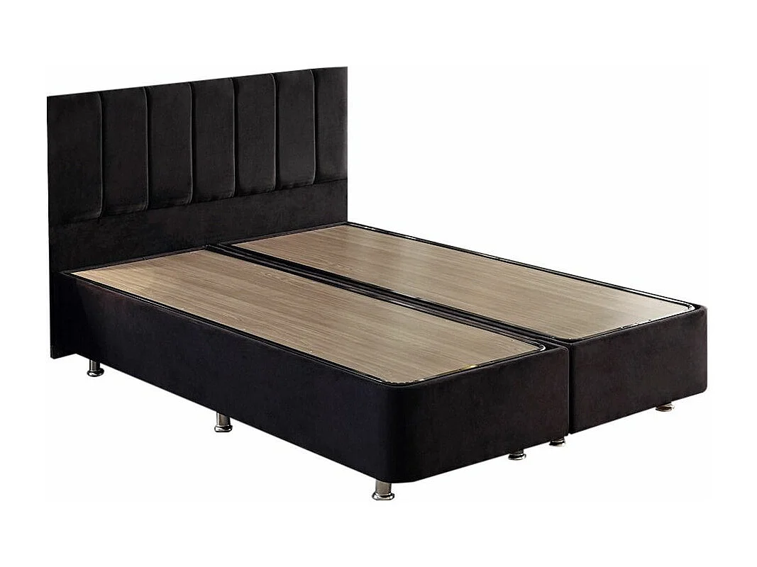 Juego de cabecero y estructura de cama Rika con caja de almacenamiento-Ropa de cama 160x200 cm