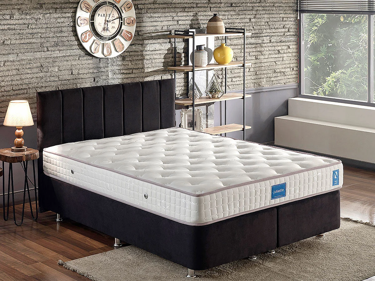 Juego de cabecero y estructura de cama Rika con caja de almacenamiento-Ropa de cama 160x200 cm