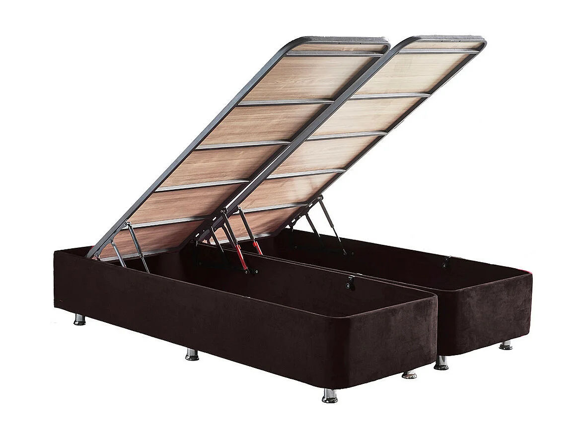 Juego de cabecero y estructura de cama Rika con caja de almacenamiento-Ropa de cama 160x200 cm