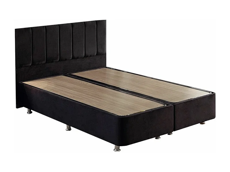 Juego de cabecero y estructura de cama Rika con caja de almacenamiento-Ropa de cama 150x200 cm