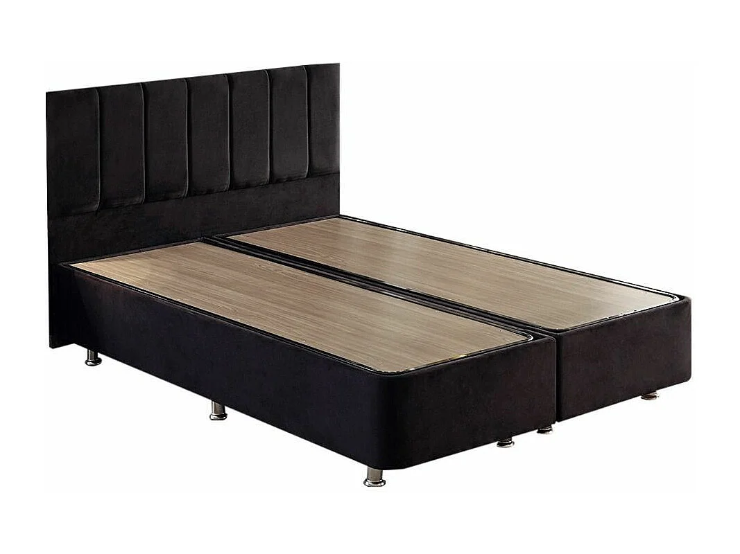 Juego de cabecero y estructura de cama Rika con caja de almacenamiento-Ropa de cama 150x200 cm