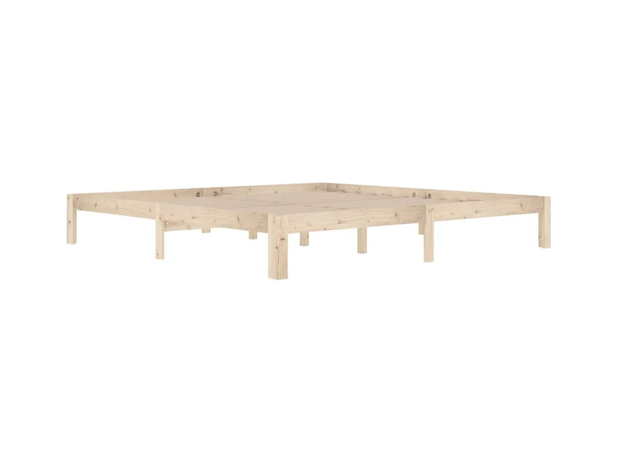 Cadre de lit Bois de pin massif 200x200