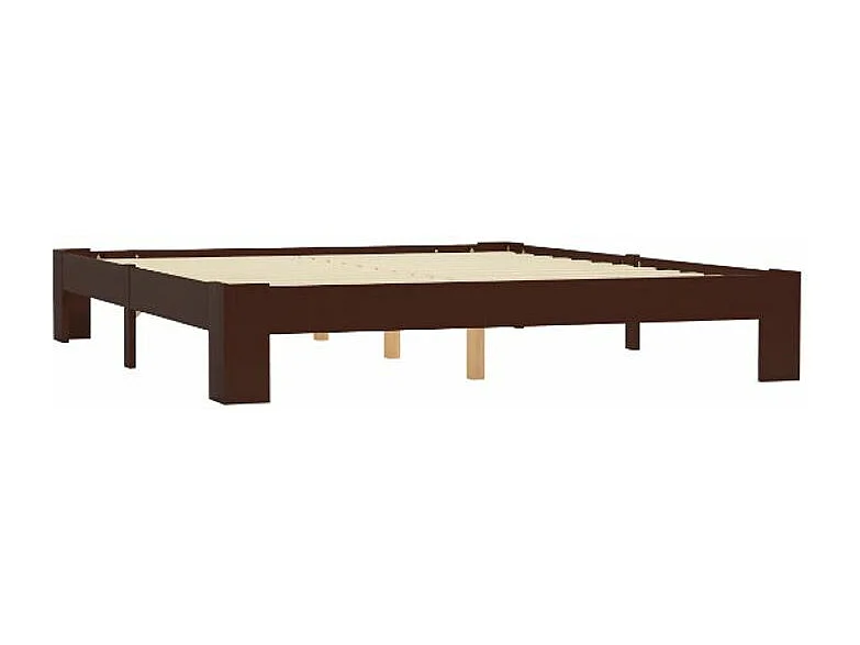 Cadre de lit adulte pin massif marron Samba 160x200