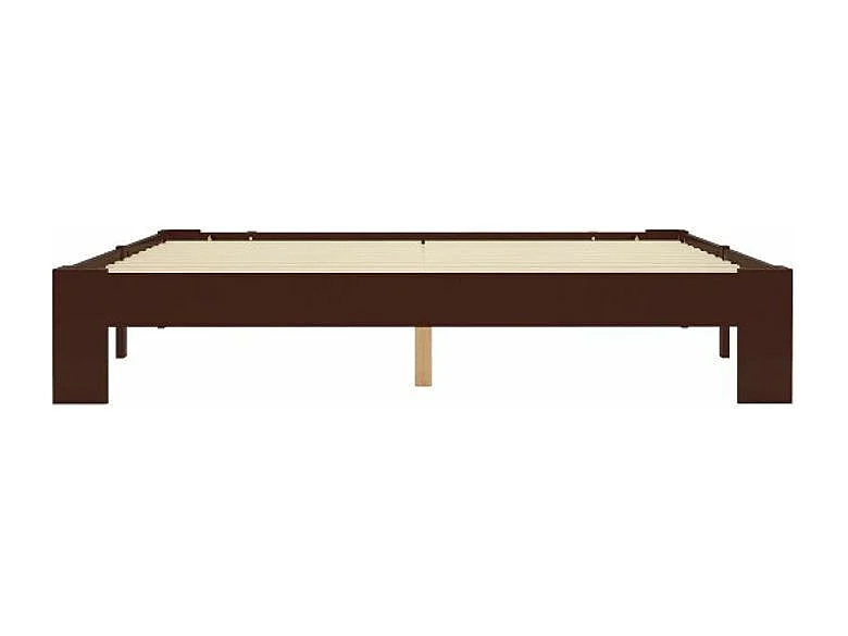 Cadre de lit adulte pin massif marron Samba 160x200