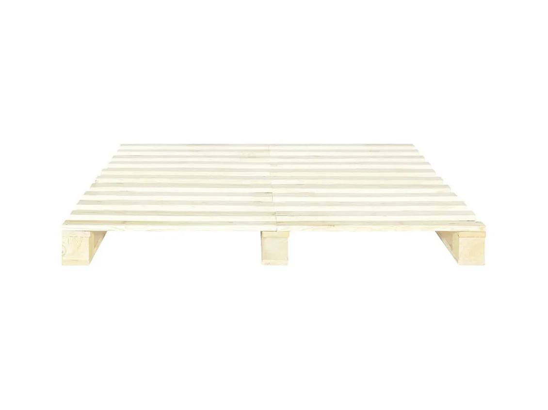Cadre de lit de palette Bois de pin massif 160x200