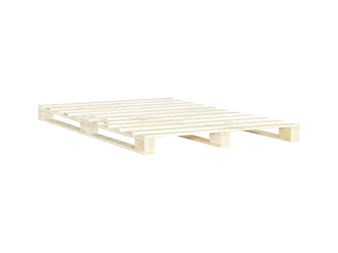 Cadre de lit de palette Bois de pin massif 160x200