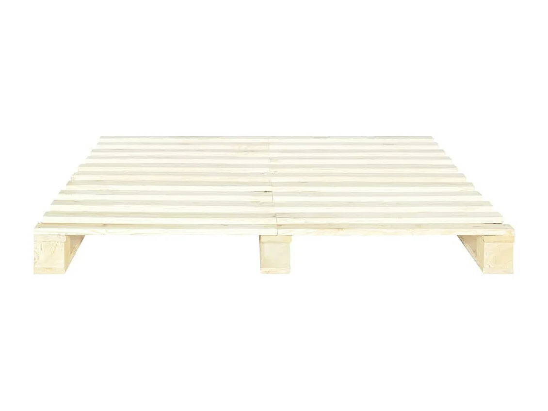 Cadre de lit de palette Bois de pin massif 160x200