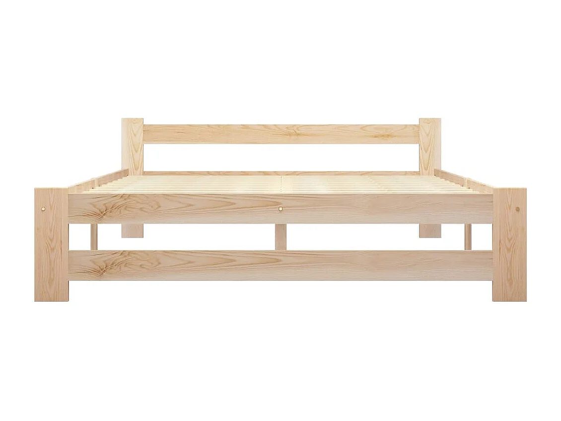 Cadre de lit Bois de pin massif 160x200 11