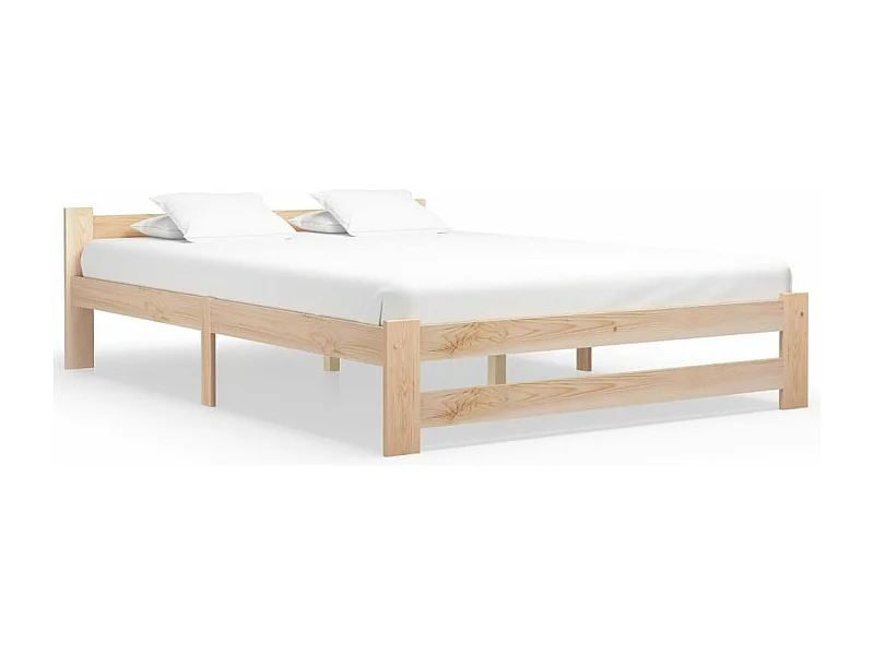 Cadre de lit Bois de pin massif 160x200 11