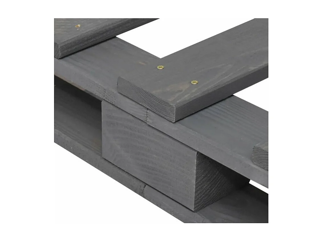 Bedframe pallet massief grenenhout grijs 160x200 cm
