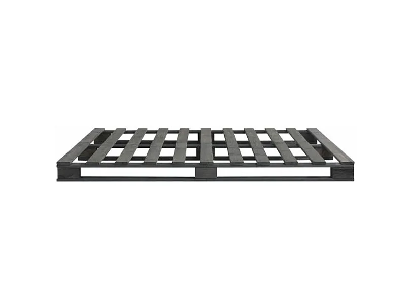Cadre de lit adulte palette pin massif gris Samba 160x200