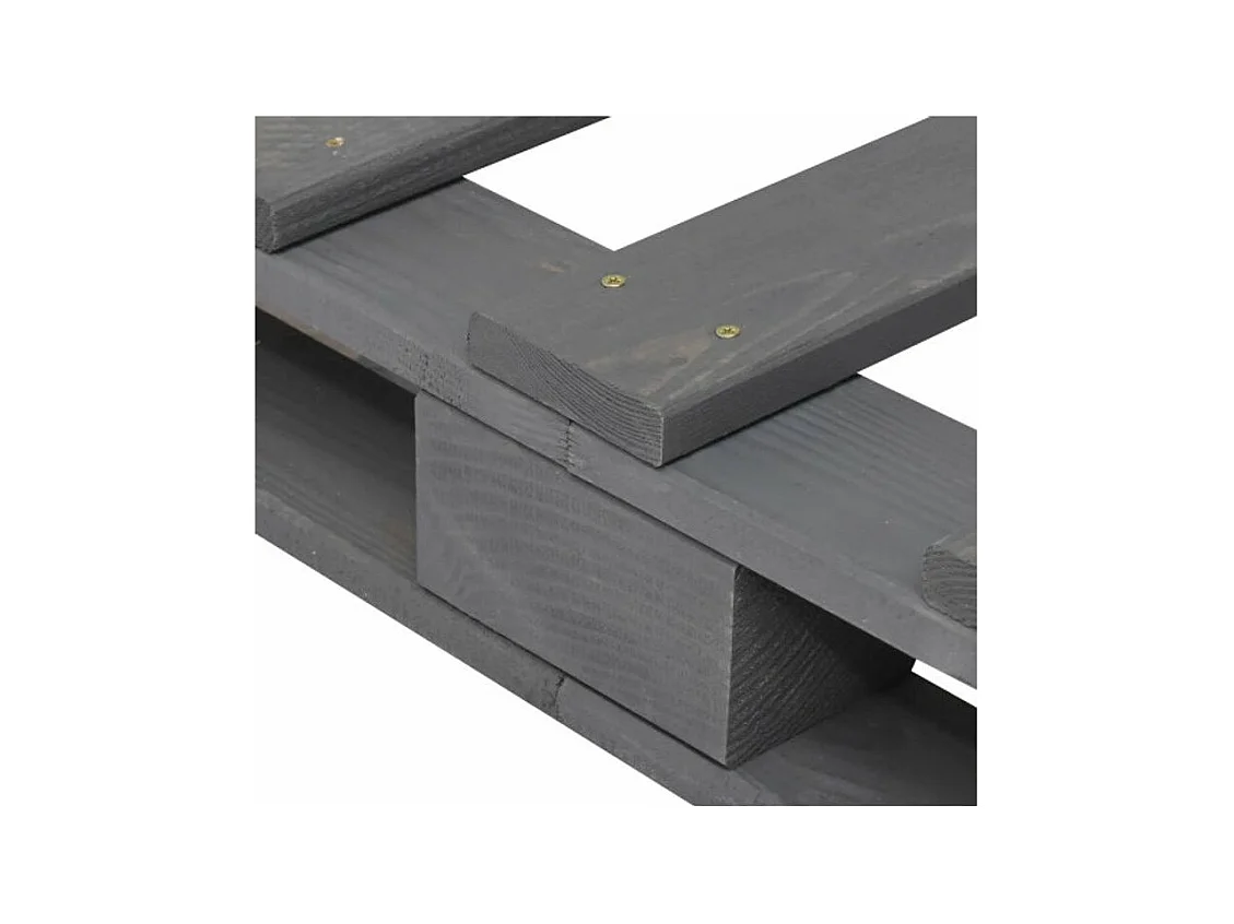 Bedframe pallet massief grenenhout grijs 160x200 cm