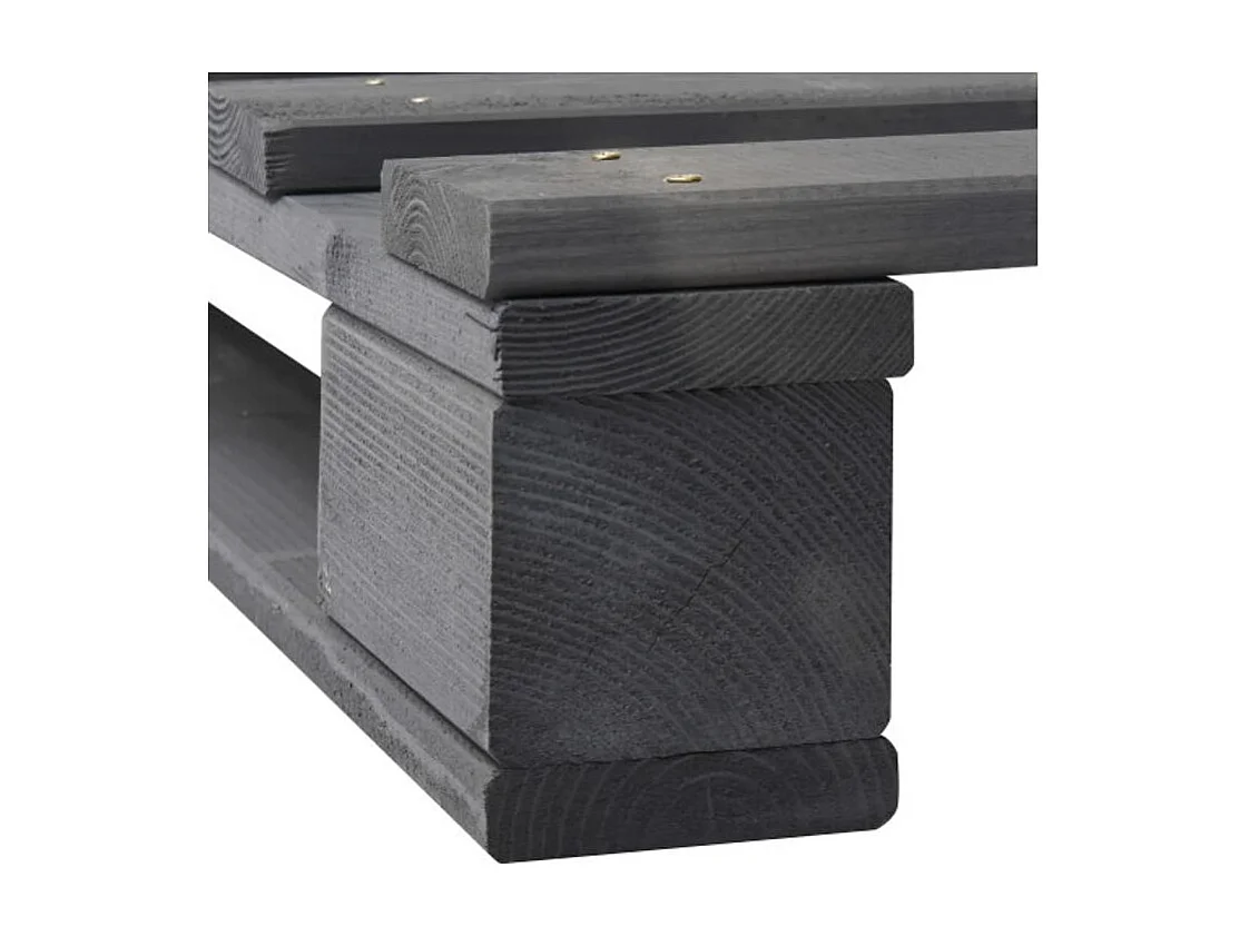 Estructura de cama de palés madera maciza pino gris 160x200 cm