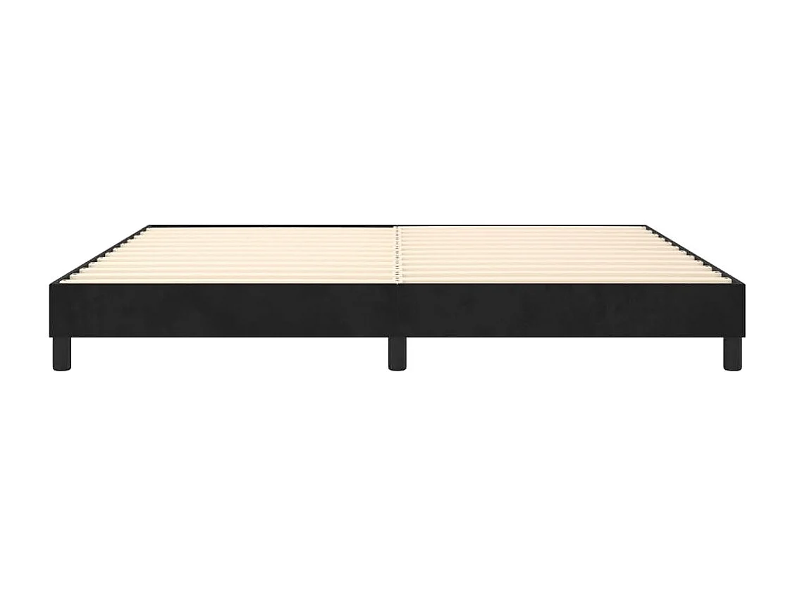 Sommier à ressorts de lit Noir 200x200 Velours