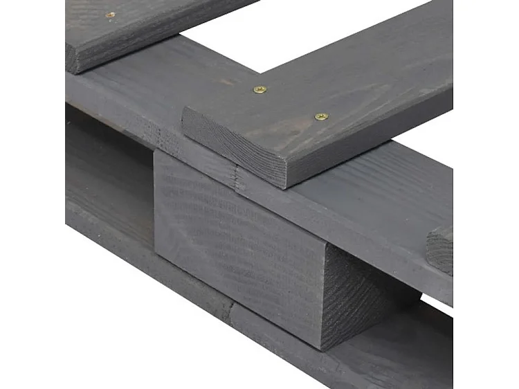 Bedframe pallet massief grenenhout grijs 140x200 cm