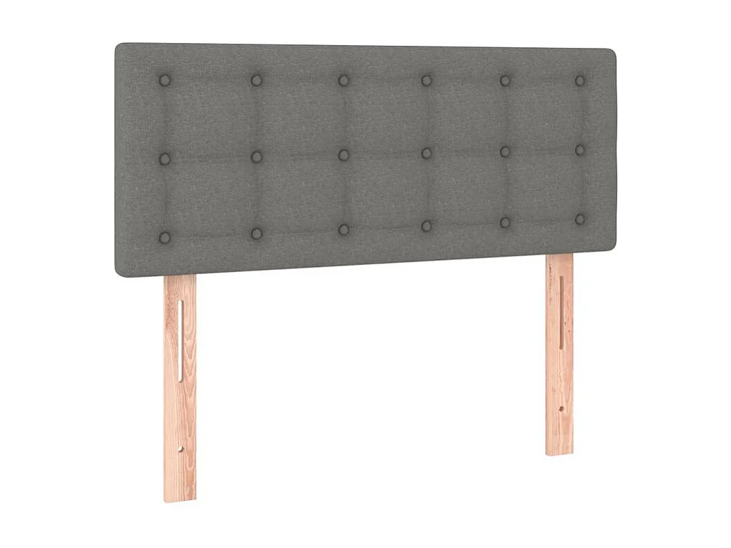 Sommier à lattes de lit avec matelas et LED Gris foncé 80x200