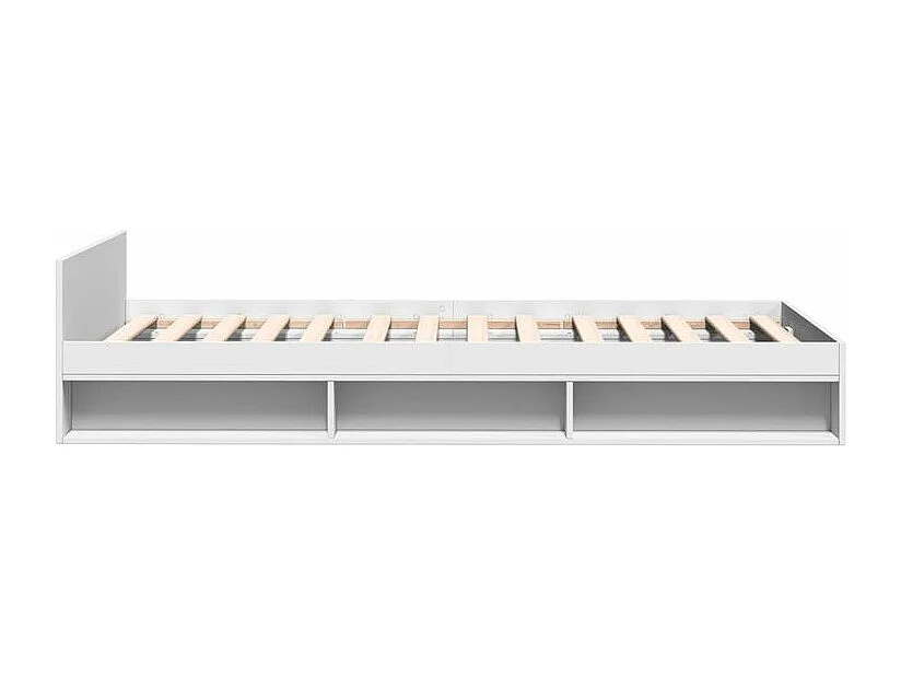 Cadre de lit avec tiroir blanc 100x200 bois d'ingénierie